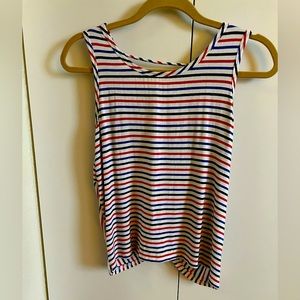 mm mm mm brand shirt . Size medium. Red white and blue